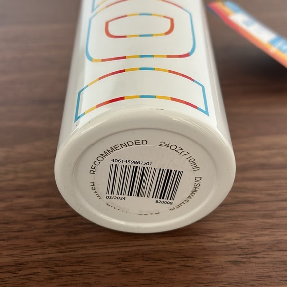 NWT White Rainbow Aldi Gear 2024 Crofton Stainless Steel Tumbler with Straw 24oz - Picture 3 of 4